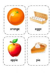 English Worksheet: Food and Drink - Flashcards (Editable) 4/4 