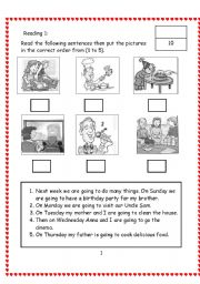 English Worksheet: reading test