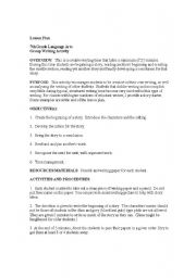 English Worksheet: Round Robin Writing