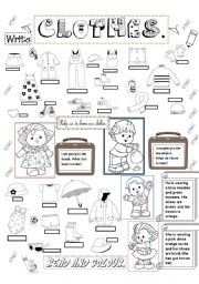 English Worksheet: clothes