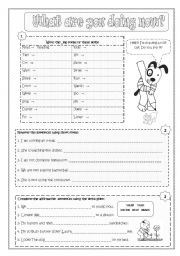 English Worksheet: Present continuous