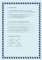 English Worksheet: Quantity words (12.08.08)