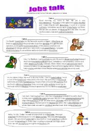 Job talk - choose the correct form of the verb, noun or pronoun