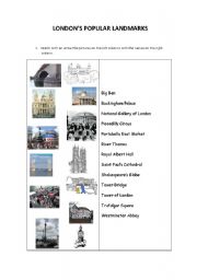 English Worksheet: Londons Popular Landmarks