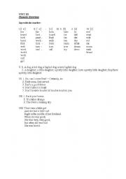 English Worksheet: phonetic exercises