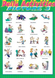 English Worksheet: Daily Activities - 3