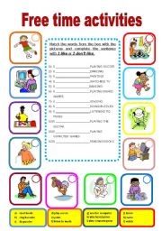 English Worksheet: Free time activities