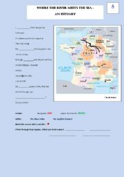 English Worksheet: POEM : The Seine River France  [EDITABLE]