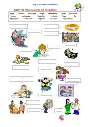 English worksheet: work vocabulary2