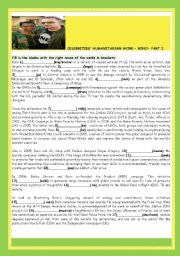 English Worksheet: FAME - CELEBRITIES HUMANITARIAN WORK  BONO- PART I