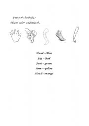 English worksheet: Body Parts