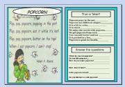 English Worksheet: POPCORN