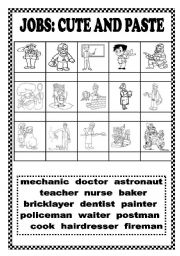 English Worksheet: jobs