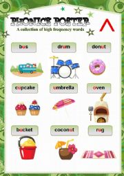 English Worksheet: PHONICS POSTER 6