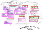 English worksheet: Countries all over the world..