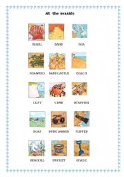 English Worksheet: At the seaside part 1