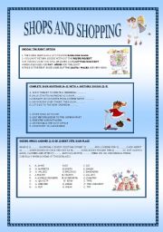 English worksheet: SHOPS AND SHOPPING