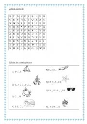 English Worksheet: At the seaside part 2