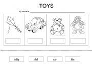 English Worksheet: Toys Vocabulary