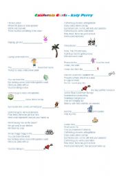 English Worksheet: CALIFORNIA GIRLS - KATE PERRY