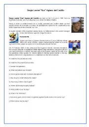 English Worksheet: Kun Aguero