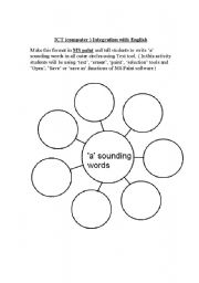 English Worksheet: ICT-MS Pain integration english-a sounding words