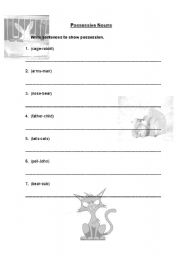 English Worksheet: Possessive Nouns