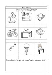 English Worksheet: Mass 