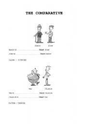 English worksheet: the comparative