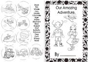 English Worksheet: Our Amazing Adventure (Part 1) First 8 pages