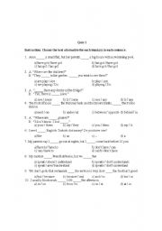 English Worksheet: Quiz