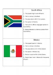 English Worksheet: World Cup Game - Learn about other countries