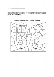 English Worksheet: colouring