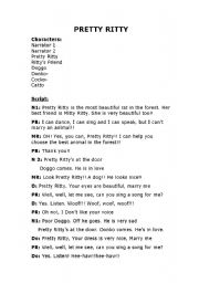 English Worksheet: Playscript Pretty Ritty