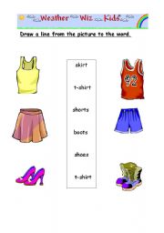 English worksheet: clothes