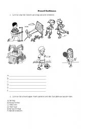 English Worksheet: PRESENT CONTINUOUS