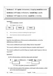 English Worksheet: Second conditional guided discovery 