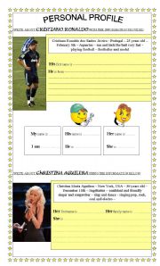 English Worksheet: PERSONAL PROFILE