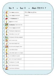 English Worksheet: possessive adjectives (him, her, them) with the Simpsons