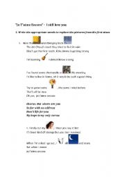 English worksheet: je taime encore (I still love you)