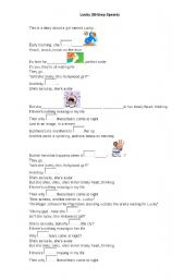 English Worksheet: Song: Luck (Britney Spears)