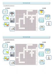 English Worksheet: crossword