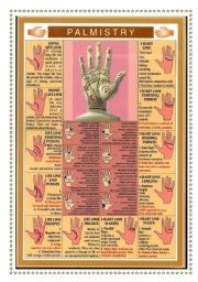 English Worksheet: PALMISTRY. The art of hand reading