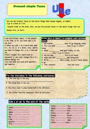 English Worksheet: present simple