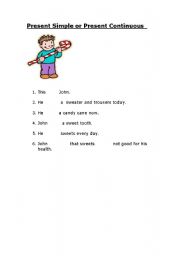 English Worksheet: present