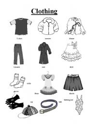 English Worksheet: Clothing