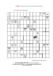 English Worksheet: Puzzle - Nouns