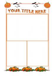 English worksheet: Halloween template (editable)