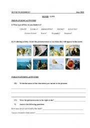 English worksheet: JAWS