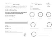 English Worksheet: what time is it?